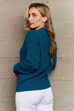 Load image into Gallery viewer, Zenana Kiss Me Tonight Full Size Button Down Cardigan in Teal
