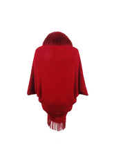 Load image into Gallery viewer, Open Front Fringe Hem Poncho
