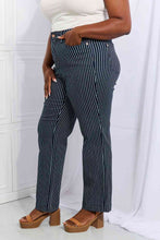 Load image into Gallery viewer, Judy Blue Cassidy Full Size High Waisted Tummy Control Striped Straight Jeans
