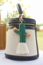 Load image into Gallery viewer, Cactus Keychain with Fringe
