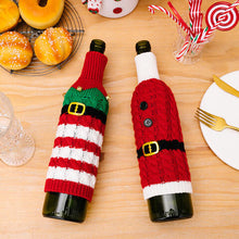 Load image into Gallery viewer, 2-Piece Cable-Knit Wine Bottle Covers
