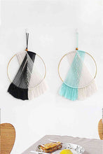 Load image into Gallery viewer, Contrast Fringe Round Macrame Wall Hanging
