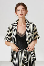 Load image into Gallery viewer, Striped Short Sleeve Shirt, Pants, and Cami Pajama Set
