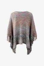 Load image into Gallery viewer, Round Neck Fringe Detail Poncho
