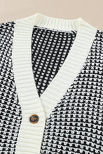 Load image into Gallery viewer, Waffle-Knit Drop Shoulder Button-Down Cardigan
