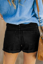 Load image into Gallery viewer, Distressed Cuffed Denim Shorts

