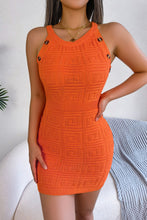 Load image into Gallery viewer, Decorative Button Sleeveless Knit Dress
