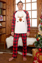 Load image into Gallery viewer, Rudolph Graphic Long Sleeve Top and Plaid Pants Set
