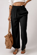 Load image into Gallery viewer, Drawstring Smocked Waist Wide Leg Pants
