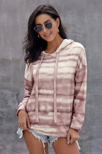 Load image into Gallery viewer, Tie-Dye Long Sleeve Drawstring Hoodie
