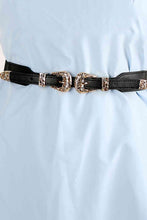 Load image into Gallery viewer, Double Buckle PU Leather Belt

