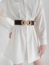 Load image into Gallery viewer, Geometric Buckle Elastic Wide Belt
