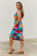 Load image into Gallery viewer, And The Why Multicolored Square Print Summer Dress
