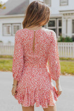 Load image into Gallery viewer, Leopard Round Neck Ruffle Hem Dress
