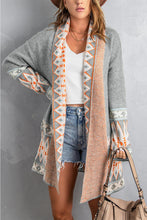 Load image into Gallery viewer, Geometric Open Front Long Sleeve Cardigan
