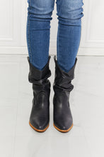 Load image into Gallery viewer, MMShoes Better in Texas Scrunch Cowboy Boots in Navy
