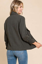 Load image into Gallery viewer, Culture Code Full Size Ruched Open Front Long Sleeve Jacket
