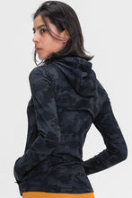 Load image into Gallery viewer, Drawstring Detail Zip Up Sports Jacket with Pockets
