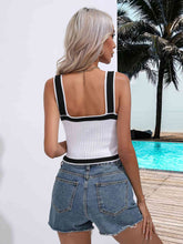 Load image into Gallery viewer, Contrast Crisscross Knit Tank
