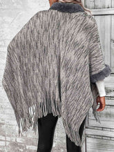 Load image into Gallery viewer, Open Front Fringe Hem Poncho
