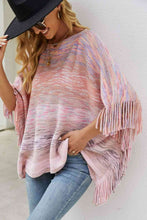 Load image into Gallery viewer, Round Neck Fringe Detail Poncho
