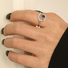 Load image into Gallery viewer, Planet Shape Inlaid Zircon 925 Sterling Silver Ring

