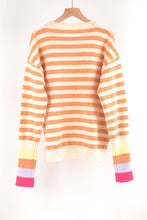 Load image into Gallery viewer, Warm Spice Striped Round Neck Sweater
