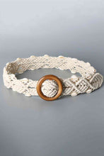 Load image into Gallery viewer, Shell Braid Belt with Wood Buckle
