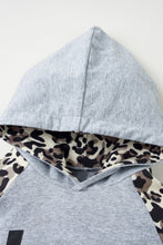 Load image into Gallery viewer, Girls Cheetah Leopard Pattern Contrast Hooded Jumpsuit
