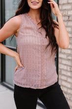 Load image into Gallery viewer, Swiss Dot Lace Detail Plunge Tank
