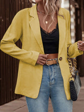 Load image into Gallery viewer, Single-Button Long Sleeve Blazer
