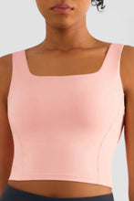 Load image into Gallery viewer, Square Neck Cropped Sports Tank
