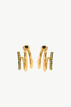 Load image into Gallery viewer, 18K Gold Plated Cubic Zirconia Wrap C-Hoop Earrings
