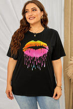 Load image into Gallery viewer, Plus Size Lip Graphic Tee Shirt
