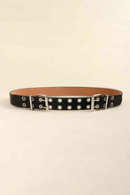 Load image into Gallery viewer, PU Leather Two Row Eyelet Belt
