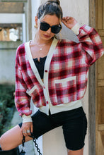 Load image into Gallery viewer, Plaid Button Down Jacket with Pockets
