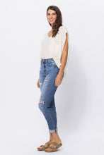 Load image into Gallery viewer, Judy Blue Mid Rise Cuffed Distressed Jeans
