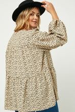 Load image into Gallery viewer, Plus Size Printed Puff Sleeve Blouse

