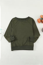 Load image into Gallery viewer, Girls Raglan Sleeve Ribbed Trim Sweatshirt
