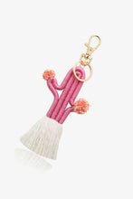 Load image into Gallery viewer, Cactus Keychain with Fringe

