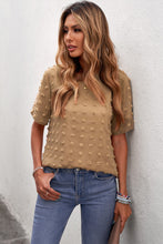 Load image into Gallery viewer, Swiss Dot Round Neck Blouse
