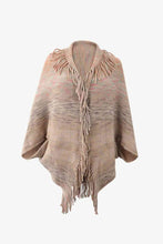 Load image into Gallery viewer, Multicolored Fringe Trim Poncho
