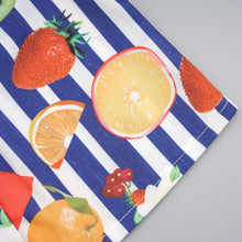 Load image into Gallery viewer, Fruit Striped Collared Sleeveless Shirt
