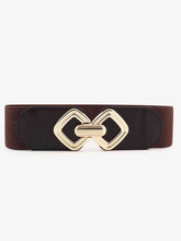 Load image into Gallery viewer, Geometric Buckle Elastic Wide Belt
