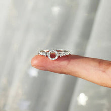 Load image into Gallery viewer, Inlaid Zircon Round Shape 925 Sterling Silver Ring
