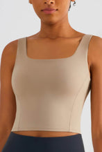 Load image into Gallery viewer, Square Neck Cropped Sports Tank
