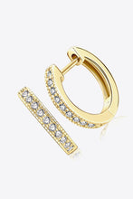 Load image into Gallery viewer, Inlaid Moissanite Hoop Earrings
