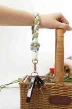 Load image into Gallery viewer, Floral Braided Wristlet Key Chain

