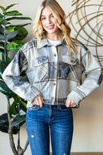Load image into Gallery viewer, Reborn J Plaid Button Up Long Sleeve Shacket
