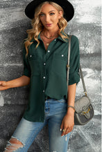 Load image into Gallery viewer, Button-Up Roll-Tab Sleeve Shirt
